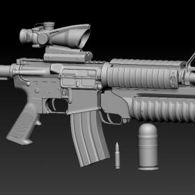 M4A1卡宾枪 Colt M4A1 with M203